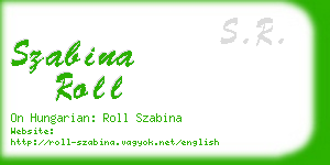 szabina roll business card